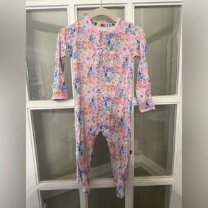 Magnetic Me Pink Floral Modal Footie